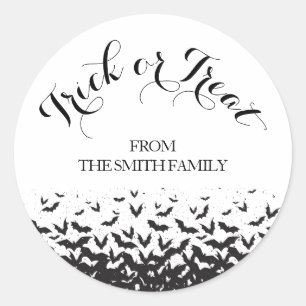 Pegatina Redonda Truco personalizado o trato de Halloween