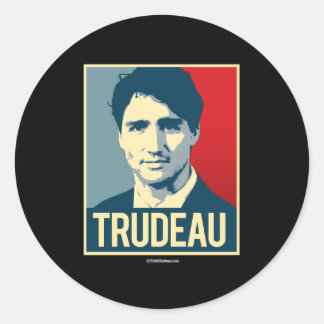 Pegatina Redonda Trudeau Propaganda Poster -.png