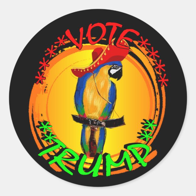 PEGATINA REDONDA TRUMP (Anverso)