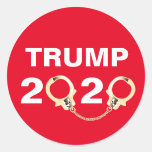 Pegatina Redonda Trump 2020 con esposas