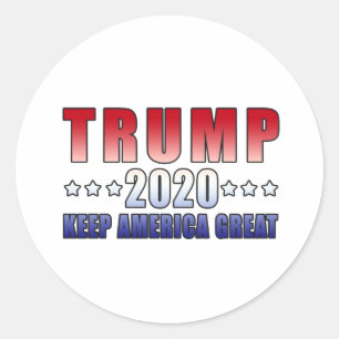 Pegatina Redonda Trump 2020 Mantener a Estados Unidos como grandes