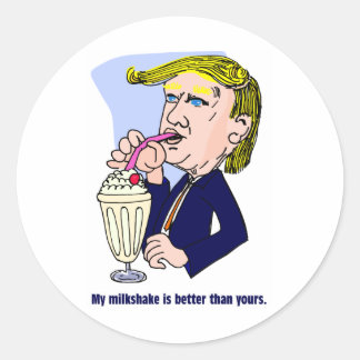 Pegatina Redonda Trump 2020 - Mi batido es mejor que el tuyo