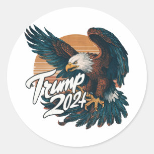 PEGATINA REDONDA TRUMP 2024