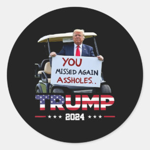 Pegatina Redonda Trump 2024