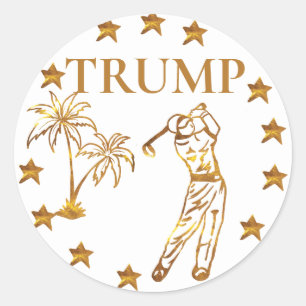 PEGATINA REDONDA TRUMP 2024