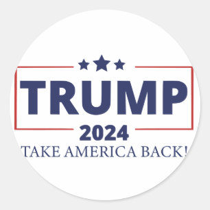 Pegatina Redonda Trump 2024