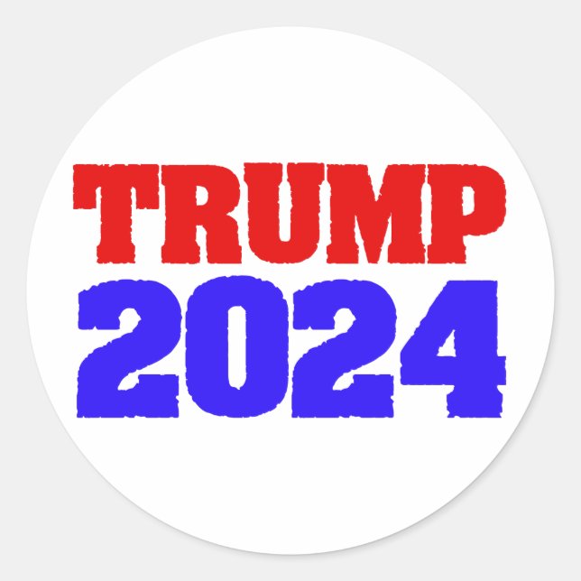 Pegatina Redonda Trump 2024 (Anverso)