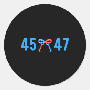 Pegatina Redonda Trump 2024 47º presidente 45 47 banderín de bander