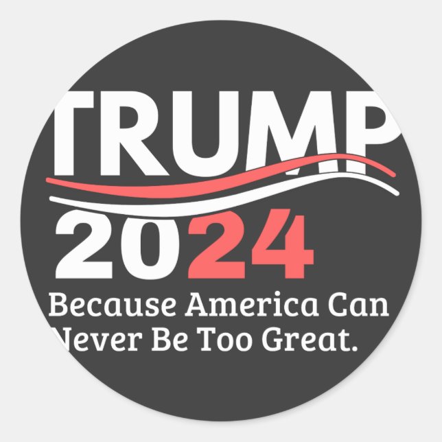 Pegatina Redonda trump 2024 bumper (Anverso)