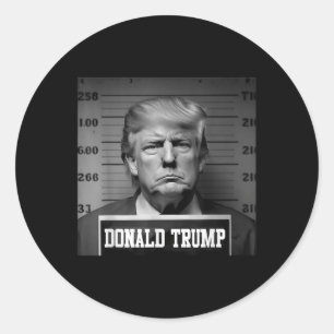 Pegatina Redonda Trump 2024 fue asesinado presidente por Trump