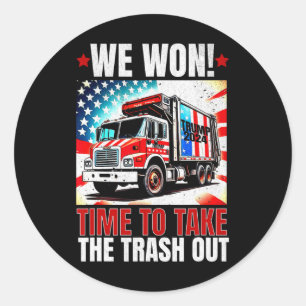 Pegatina Redonda Trump 2024 Ganamos Victoria Inauguración 2025 G