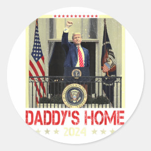 Pegatina Redonda Trump 2024 Haga regresar a Estados Unidos a casa,