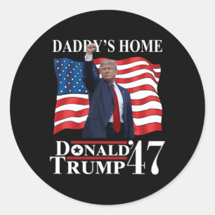 Pegatina Redonda Trump 2024 lleva a Estados Unidos a casa de Trump