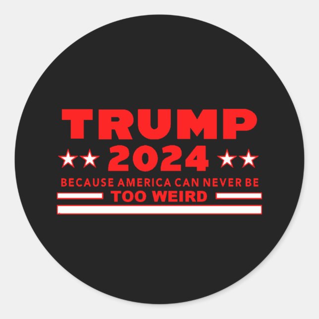 PEGATINA REDONDA TRUMP 2024 RED (Anverso)