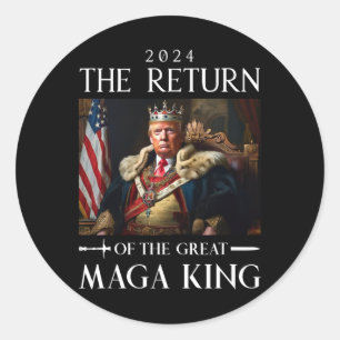 Pegatina Redonda Trump 2024 Retorno De La Gran Republica De Mega Re