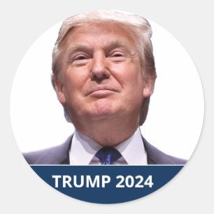 Pegatina Redonda Trump 2024: Trump recuperará a Estados Unidos