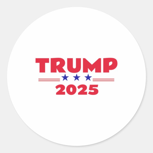 Pegatina Redonda Trump 2025' (Anverso)