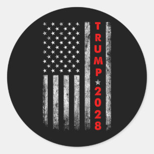 Pegatina Redonda Trump 2028 vota por Donald Trump Estados Unidos