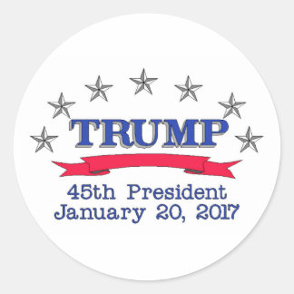 Pegatina Redonda Trump 45.º presidente