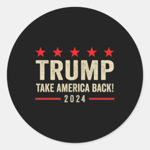 Pegatina Redonda Trump 45 47