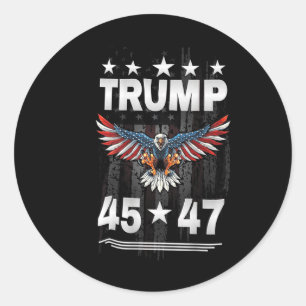 Pegatina Redonda Trump 45 47 (atrás)
