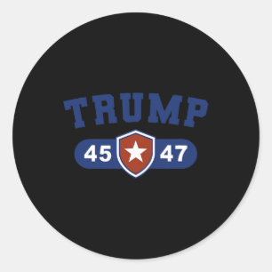 Pegatina Redonda Trump 45 Y Trump 47