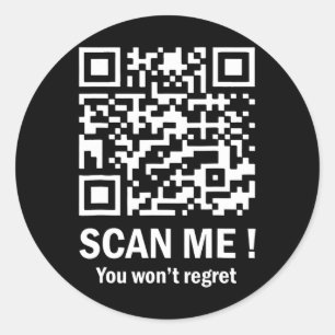 Pegatina Redonda Trump baila troll Qr Divertido presidente Trump