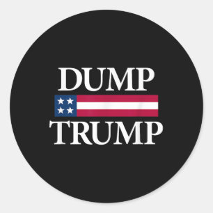 Pegatina Redonda Trump Camisetas negro unida adulta política modern