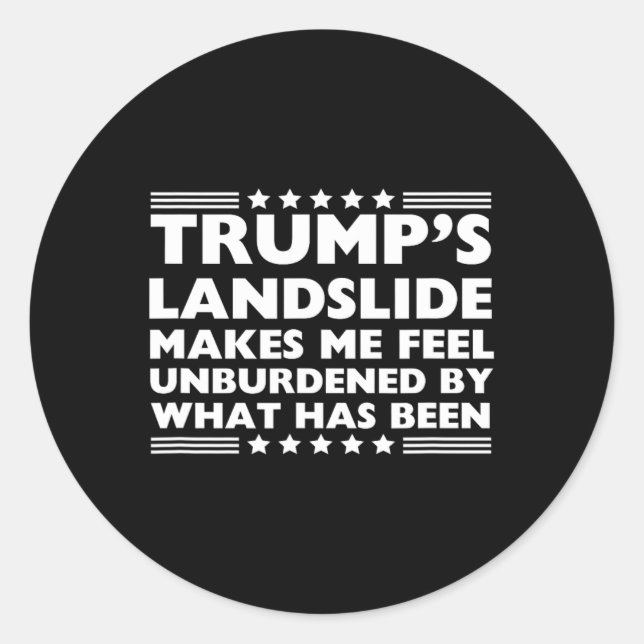 Pegatina Redonda Trump Deslizamiento Sin Carga Por Lo Que Ha Sido 2 (Anverso)