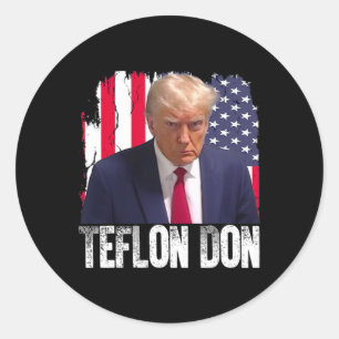 Pegatina Redonda Trump Don Teflón republicano Donald Trump No Culpa