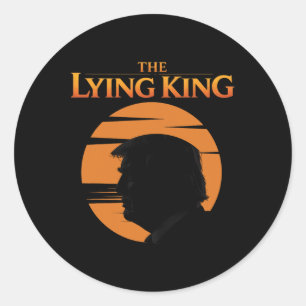 Pegatina Redonda Trump El Rey Mentiroso 