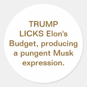 Pegatina Redonda Trump Elon Musk Hankamer Artjunkhaus Arte Cómic Ña