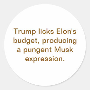 Pegatina Redonda Trump Elon Musk Hankamer Artjunkhaus Arte Cómic Ña