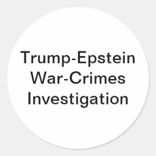 Pegatina Redonda Trump-Epstein Guerra-Crímenes Irán Artjunkhaus