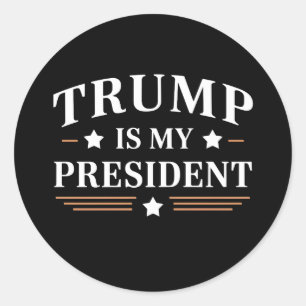 Pegatina Redonda Trump Es Mi Presidente 47º US Vintage