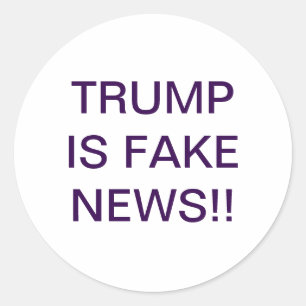 Pegatina Redonda TRUMP ES NOTICIAS FALSAS Hankamer Artjunkhaus CÓMI