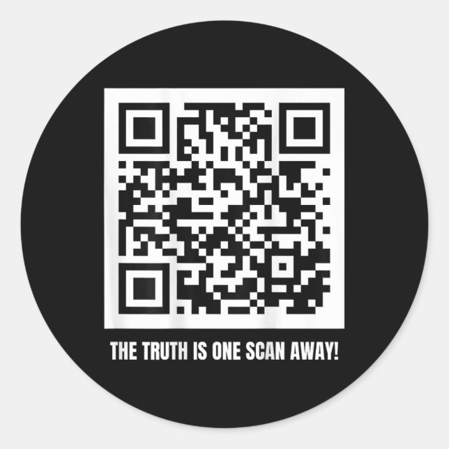 Pegatina Redonda Trump es tu presidente - Qr Trump Código (Anverso)