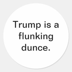 Pegatina Redonda Trump es un estúpido fracasado Hankamer Artjunkhau