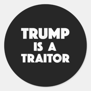 Pegatina Redonda ¡Trump Es Un Traidor!