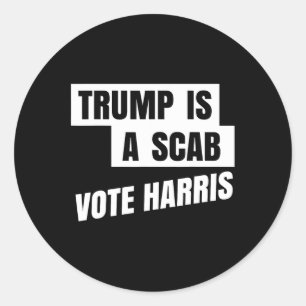 Pegatina Redonda Trump Es Un Voto Estropeante Harris 2