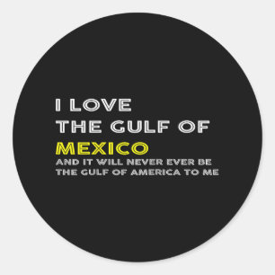Pegatina Redonda Trump Estados Unidos Golfo De México Presidente Tr