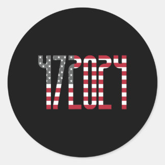 Pegatina Redonda Trump For President 2024 Innocent Republican Debyt