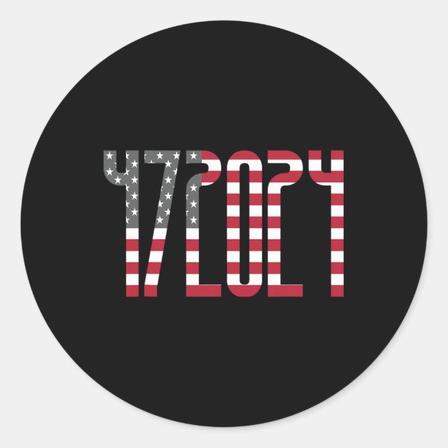 Pegatina Redonda Trump For President 2024 Innocent Republican Debyt (Anverso)