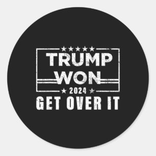 Pegatina Redonda Trump Ganó Acéptalo 2025 3