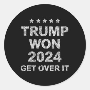 Pegatina Redonda Trump Ganó Acéptalo 2025 4