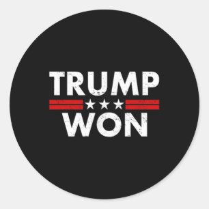 Pegatina Redonda Trump ganó el manejo de basura de 45_47 (en Ba)