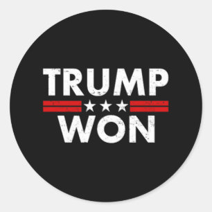 Pegatina Redonda Trump ganó el manejo de basura en el camión 4547 (