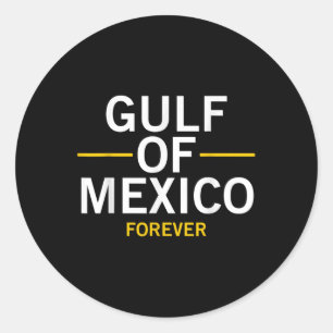 Pegatina Redonda Trump Golfo De México Para Siempre Presidente Trum
