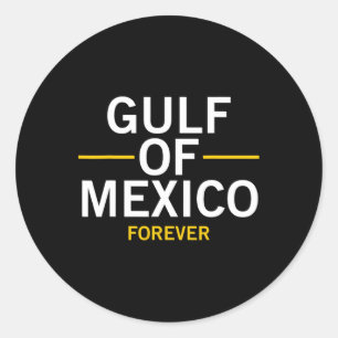 Pegatina Redonda Trump Golfo De México Para Siempre Presidente Trum