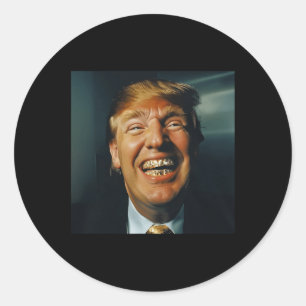 Pegatina Redonda Trump Grillz